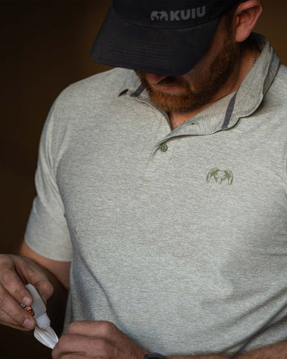 KUIU Performance Polo | Heather Slate