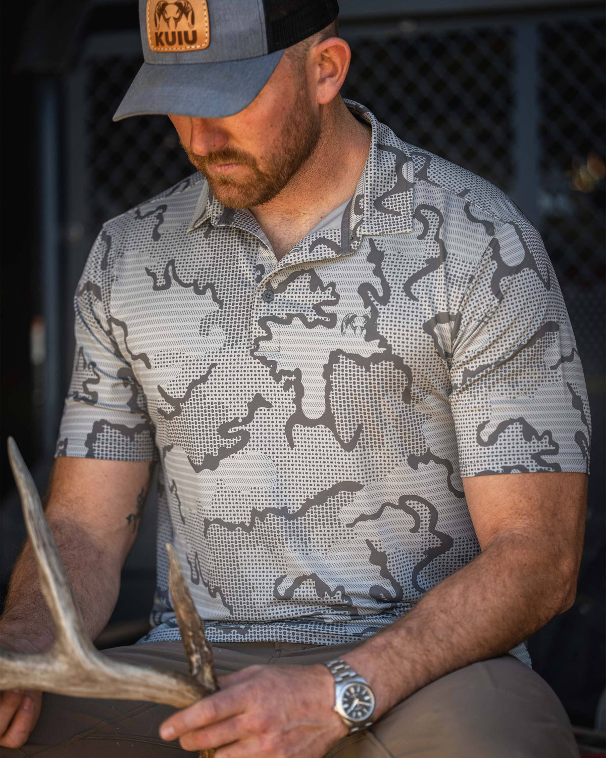 KUIU Performance Polo | Heather Slate