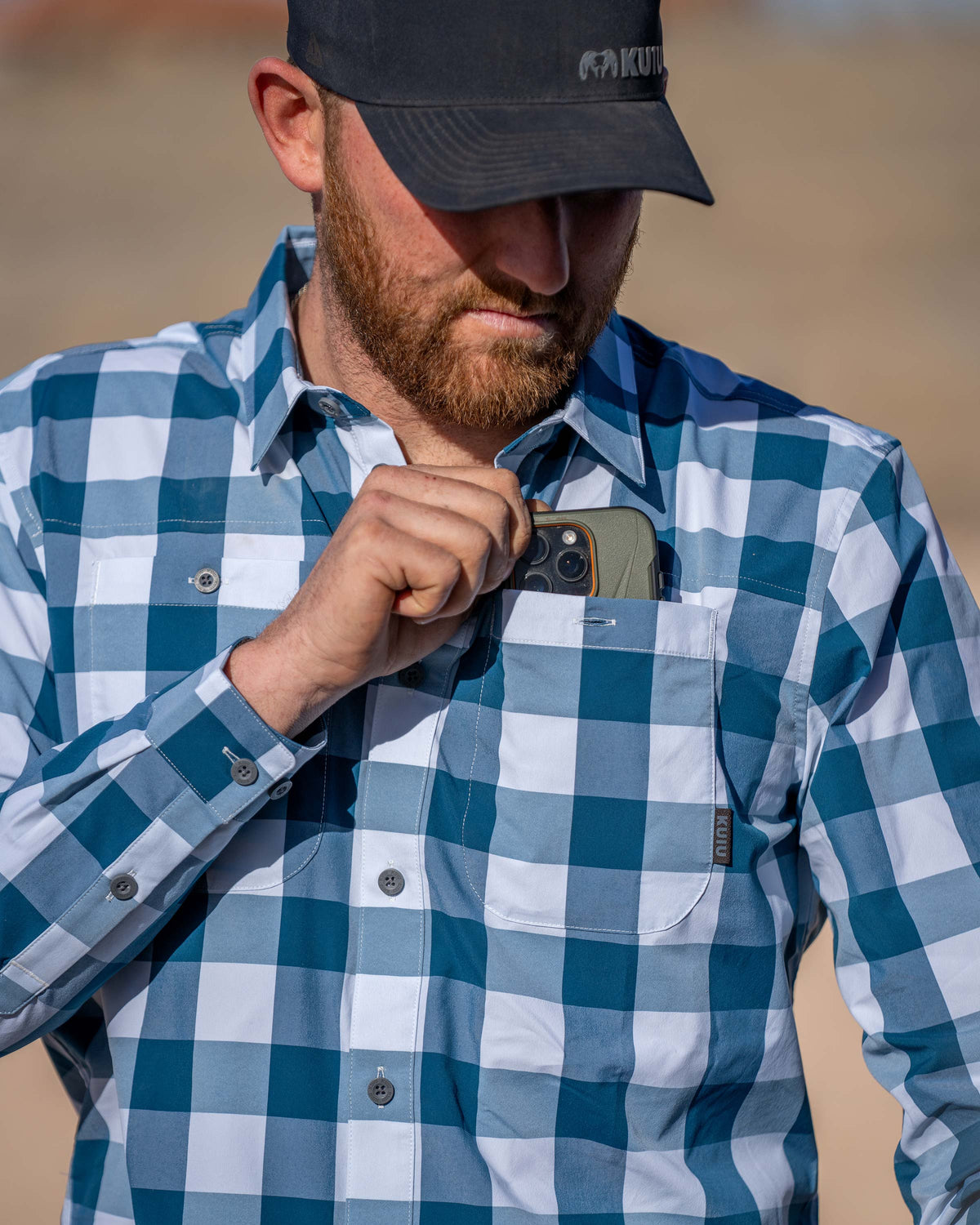 Borrego LS Shirt | Mini Cross Check Valo Plaid