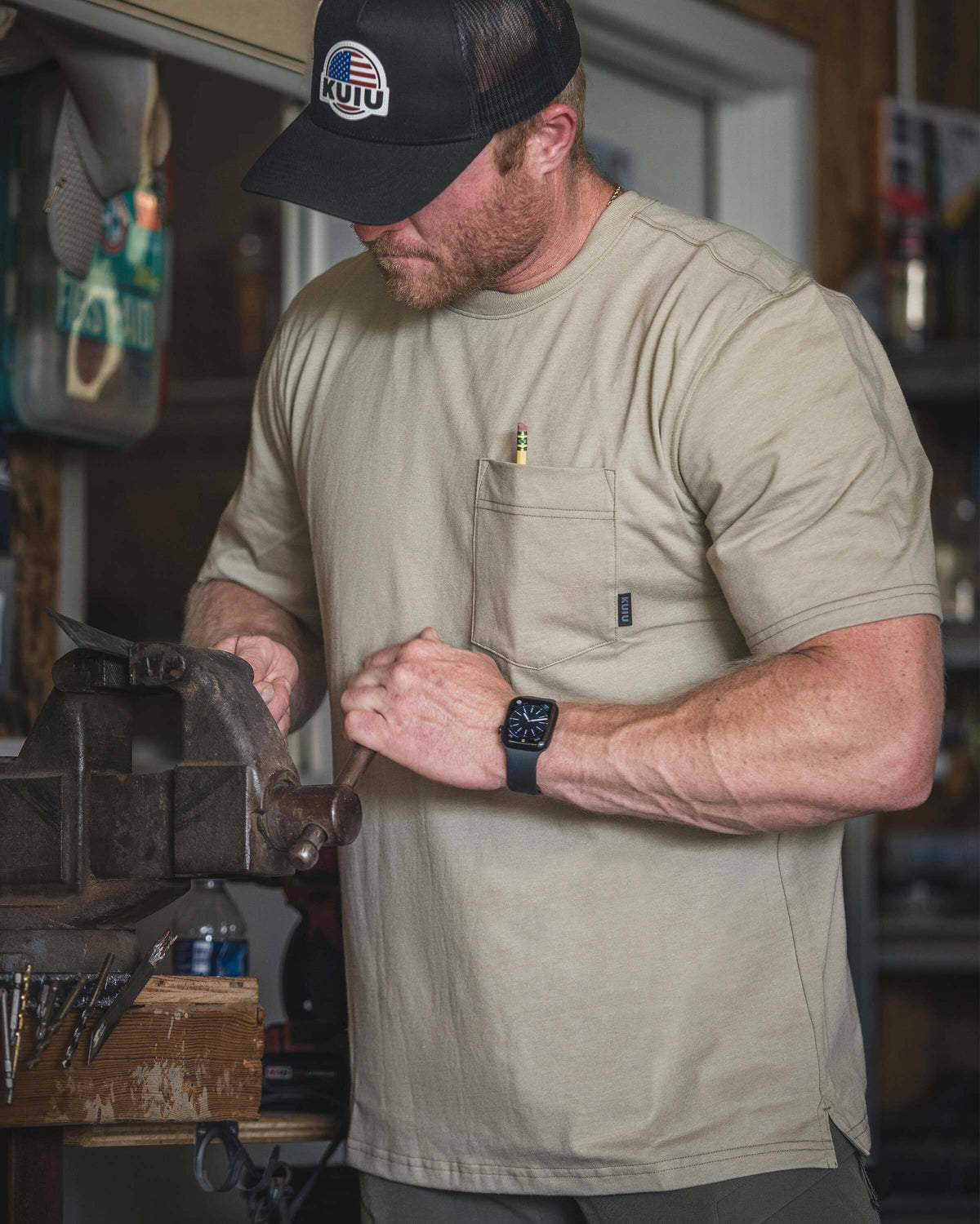 Workgrade SS Pocket Crew | Steel Blue