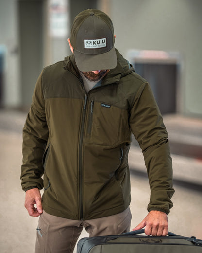 Transit Packable Hooded Jacket | Black/Gunmetal