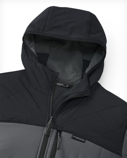 Transit Packable Hooded Jacket | Black/Gunmetal