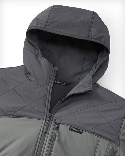 Transit Packable Hooded Jacket | Black/Gunmetal