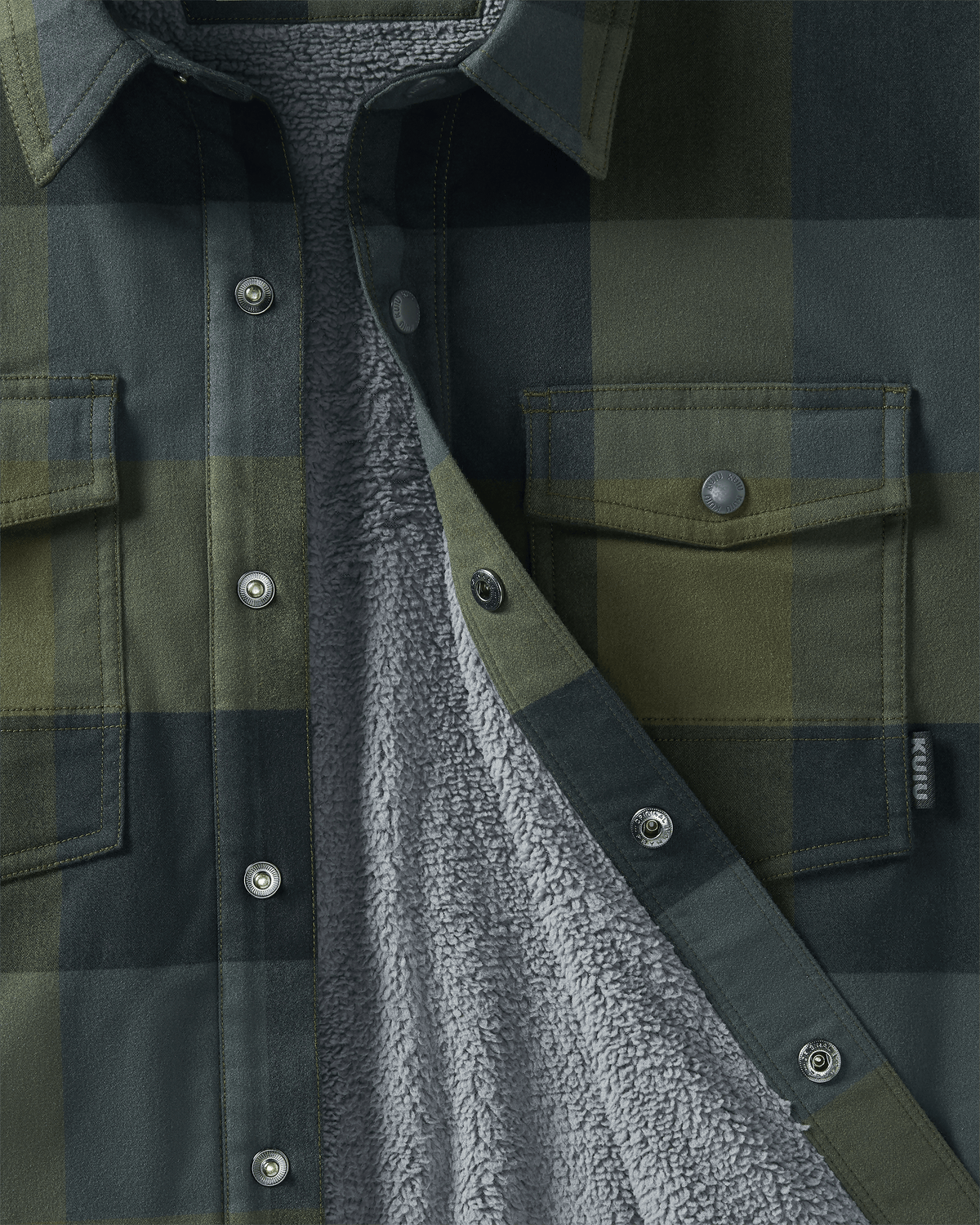 Field Flannel Fleece Shirt Jacket | Steel Blue Framework