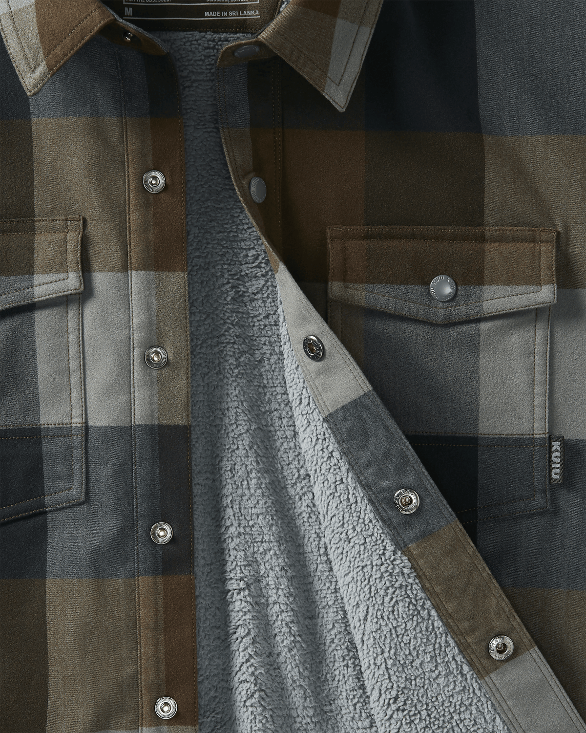 Field Flannel Fleece Shirt Jacket | Steel Blue Framework