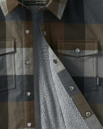 Field Flannel Fleece Shirt Jacket | Steel Blue Framework