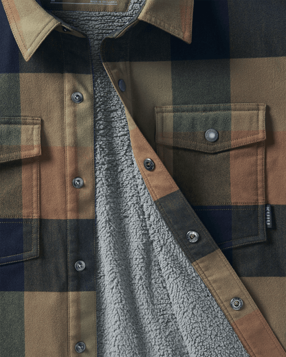 Field Flannel Fleece Shirt Jacket | Steel Blue Framework