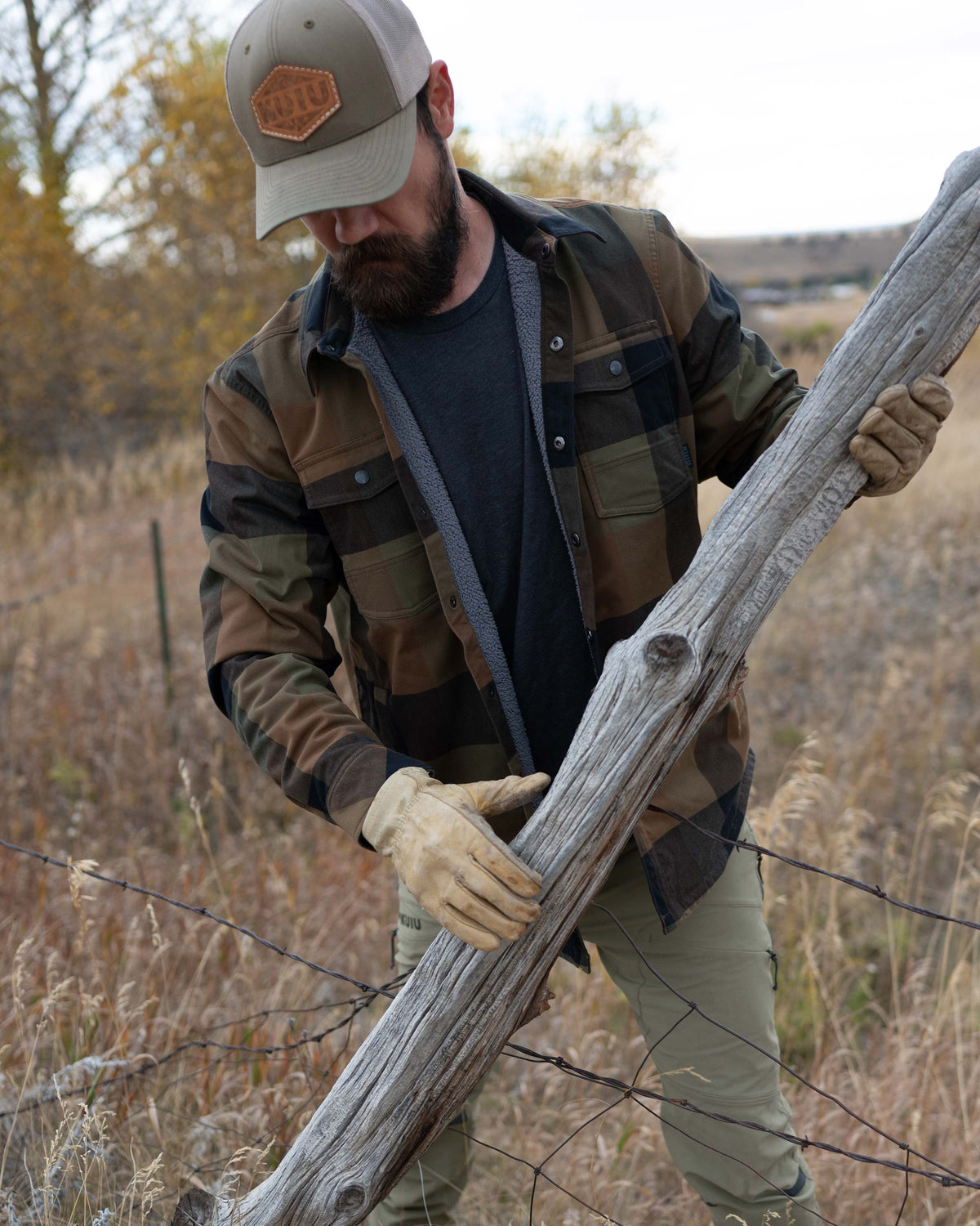 Field Flannel Fleece Shirt Jacket | Steel Blue Framework