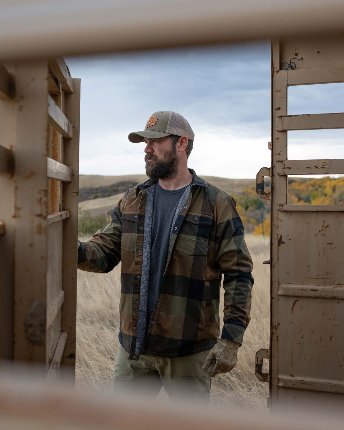 Field Flannel Fleece Shirt Jacket | Steel Blue Framework