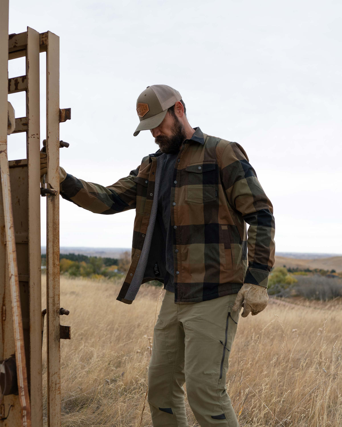 Field Flannel Fleece Shirt Jacket | Steel Blue Framework