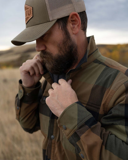 Field Flannel Fleece Shirt Jacket | Steel Blue Framework