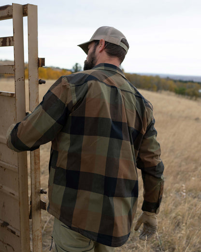 Field Flannel Fleece Shirt Jacket | Steel Blue Framework