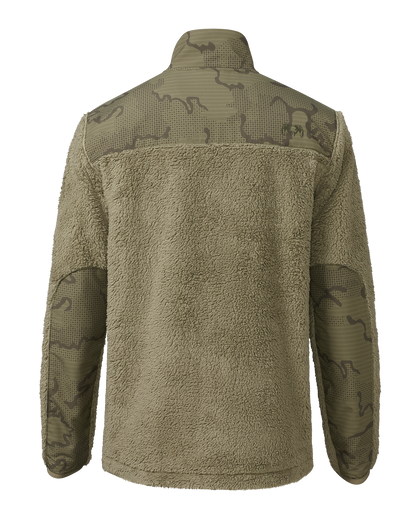 Sherpa Fleece Zip Pullover | Gunmetal Tonal