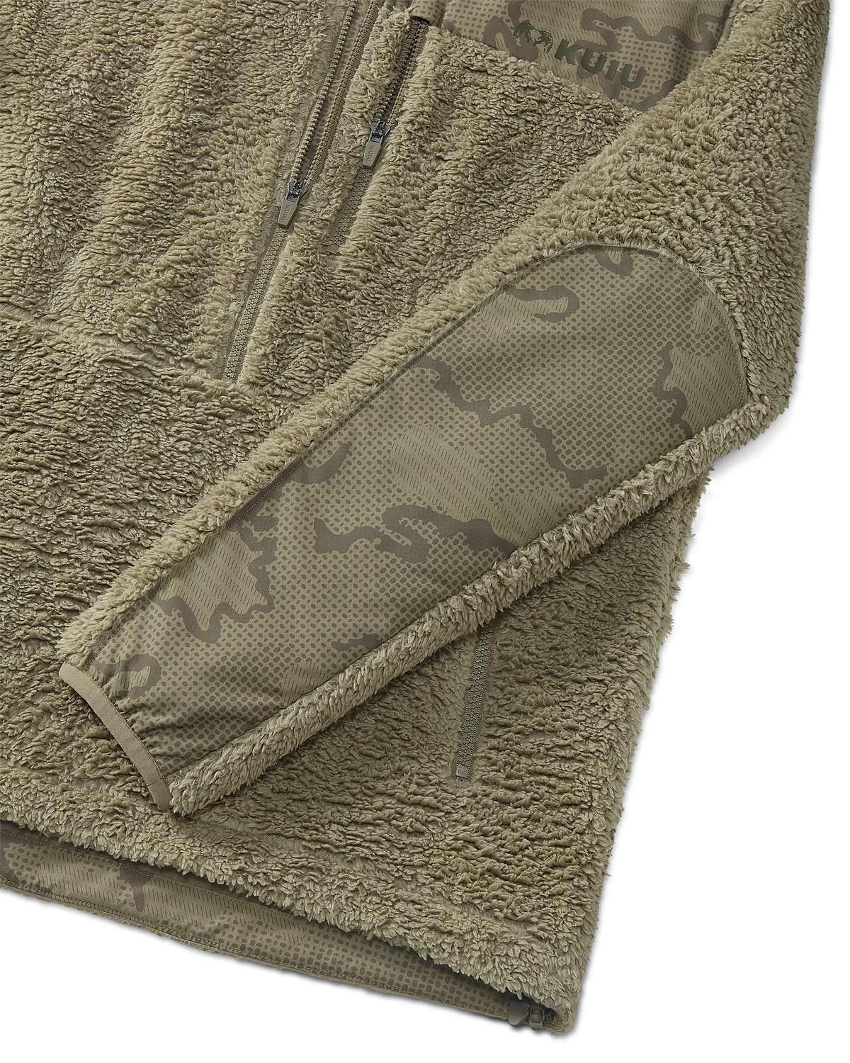 Sherpa Fleece Zip Pullover | Gunmetal Tonal