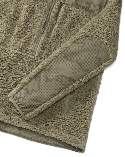 Sherpa Fleece Zip Pullover | Gunmetal Tonal