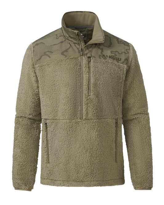 Sherpa Fleece Zip Pullover | Arctic Shadow Tonal