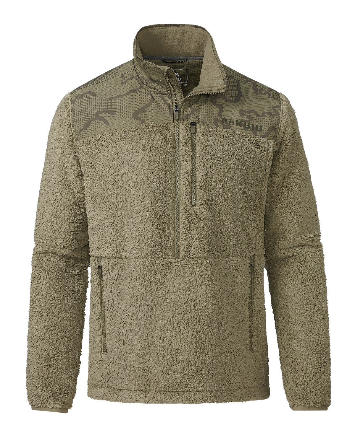 Sherpa Fleece Zip Pullover | Gunmetal Tonal