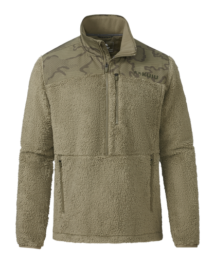 Sherpa Fleece Zip Pullover | Gunmetal Tonal