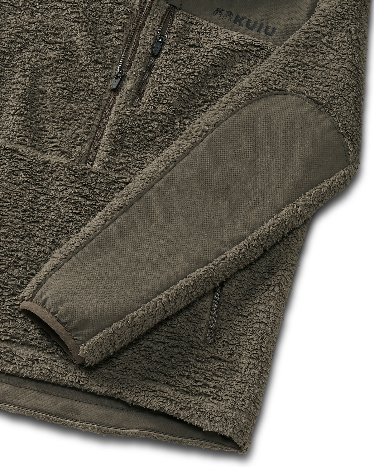 Sherpa Fleece Zip Pullover | Gunmetal Tonal