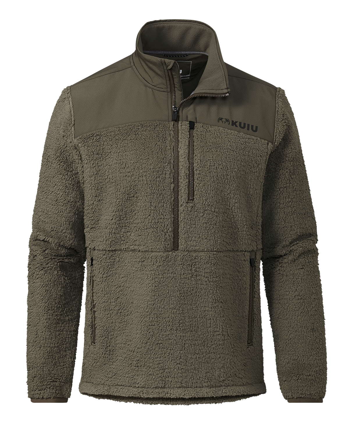 Sherpa Fleece Zip Pullover | Gunmetal Tonal