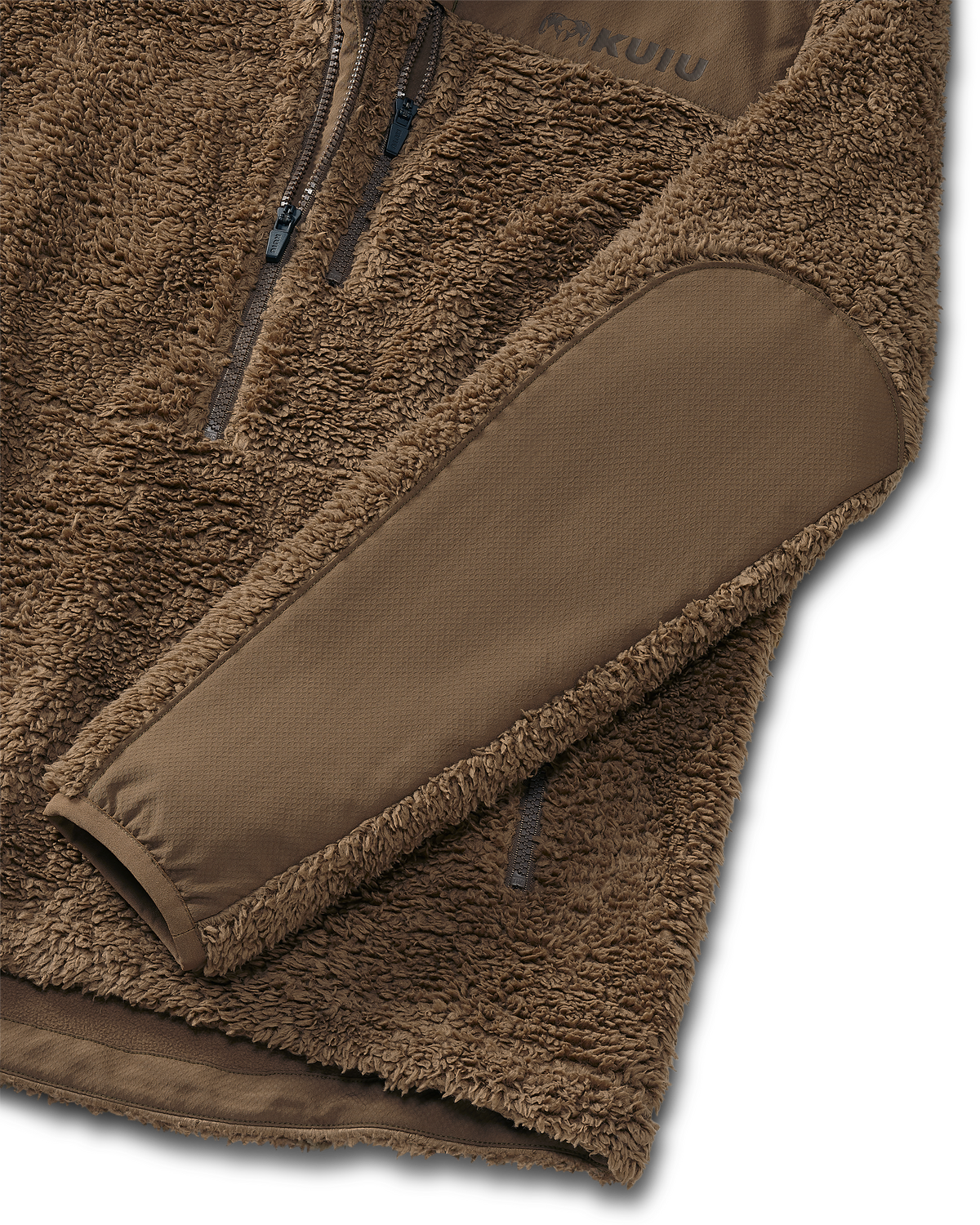 Sherpa Fleece Zip Pullover | Gunmetal Tonal