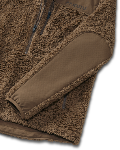 Sherpa Fleece Zip Pullover | Gunmetal Tonal