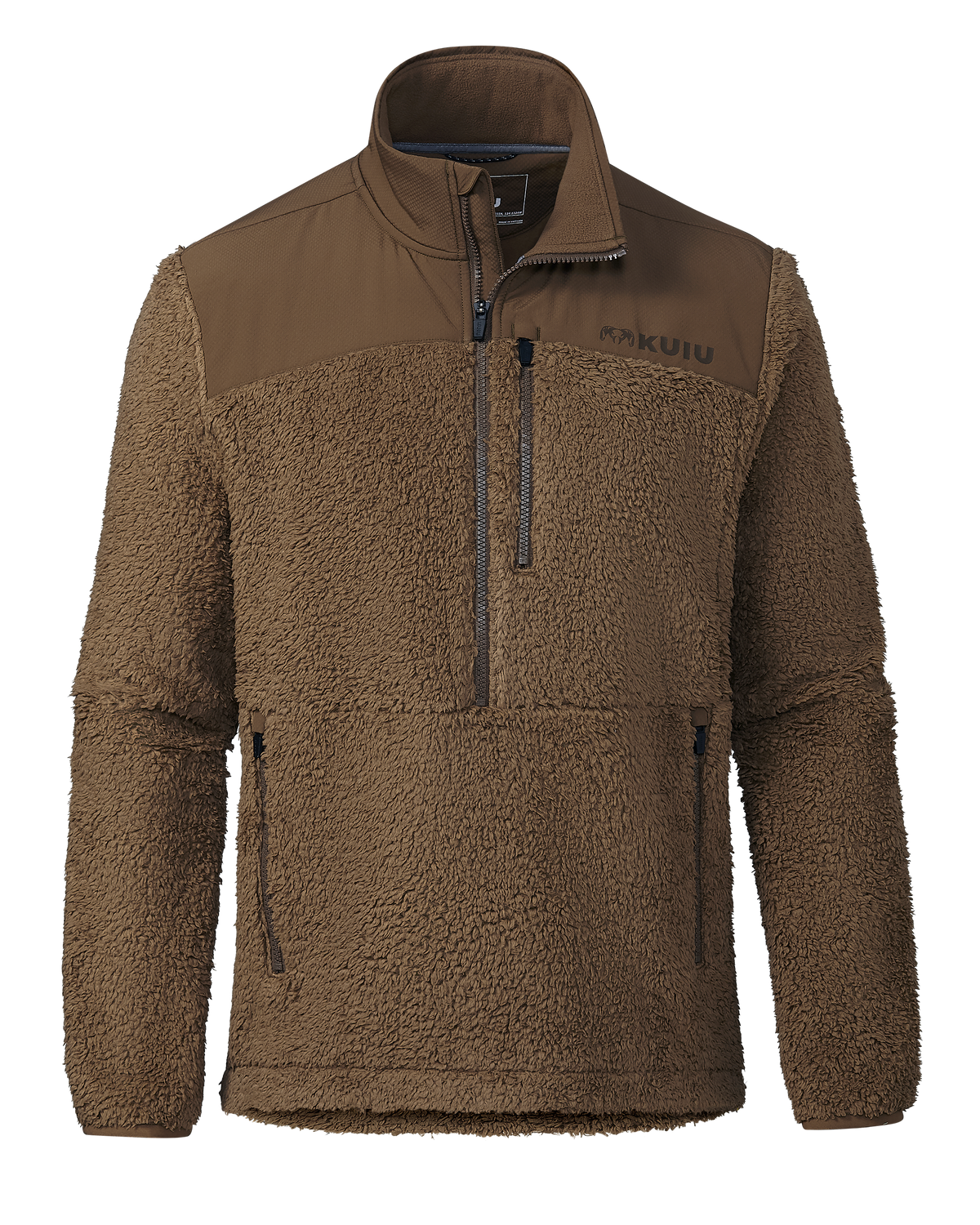 Sherpa Fleece Zip Pullover | Gunmetal Tonal