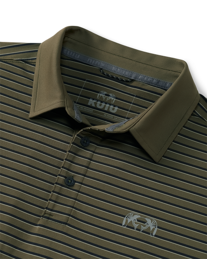 KUIU Performance Polo Stripe | Evergreen Stripe