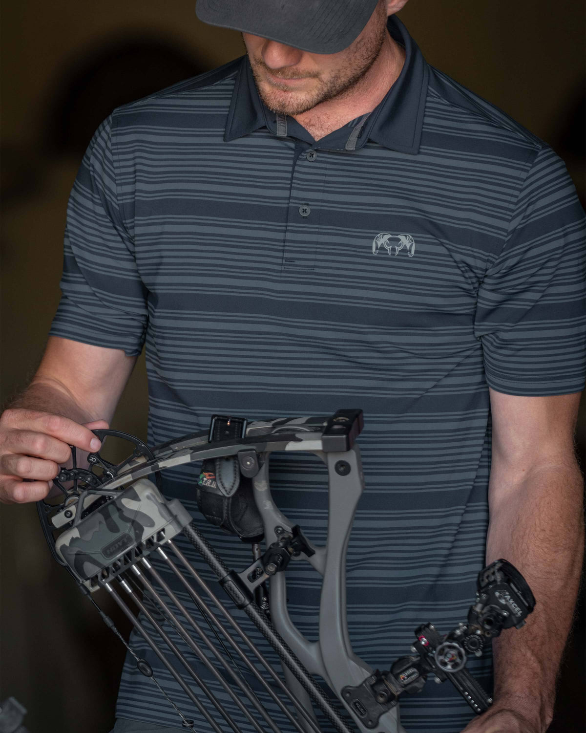 KUIU Performance Polo Stripe | Evergreen Stripe
