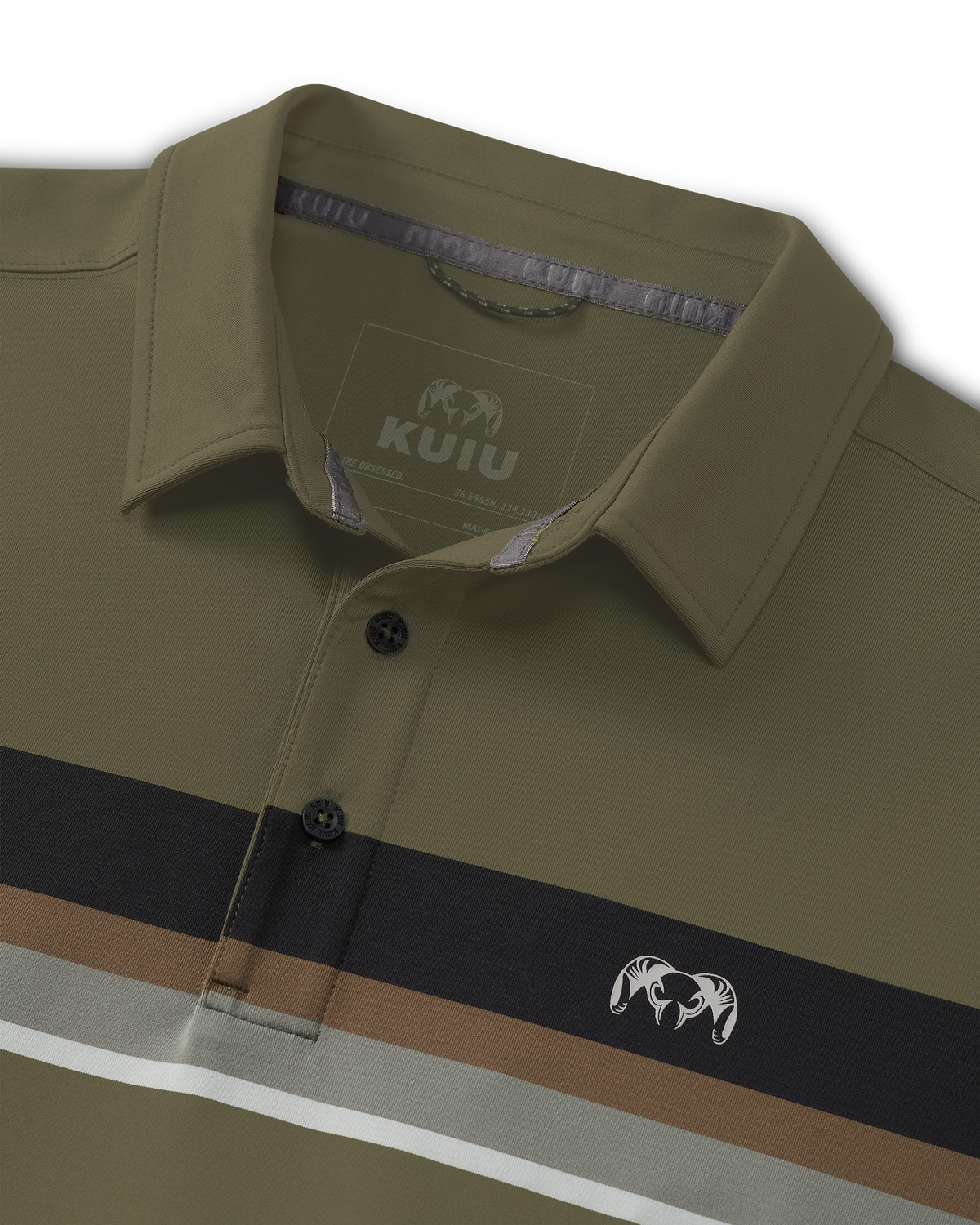 KUIU Performance Polo Stripe | Evergreen Stripe