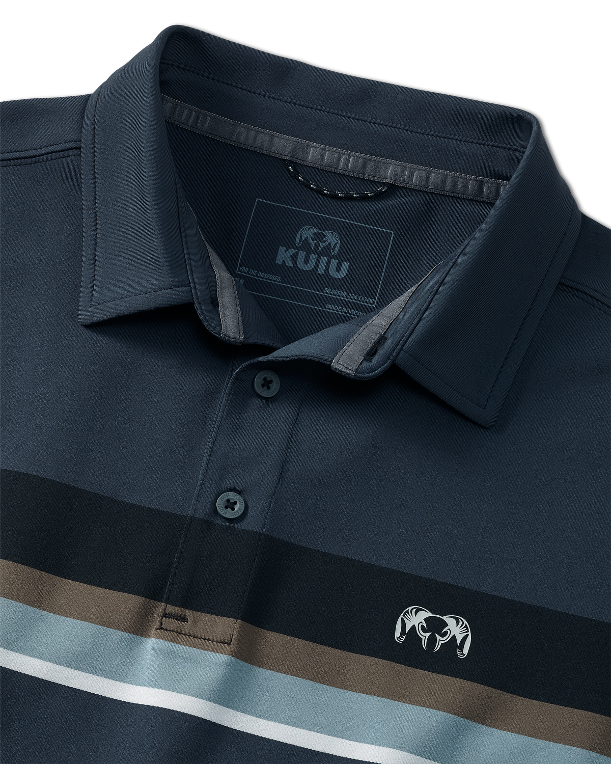 KUIU Performance Polo Stripe | Evergreen Stripe
