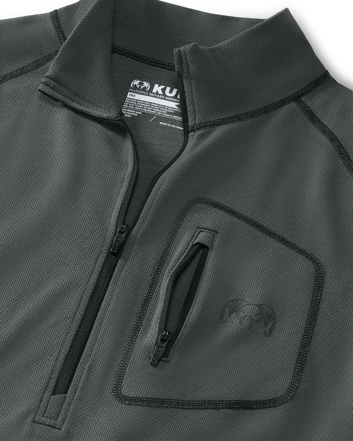 PRO Merino 200 Zip-T | Ash
