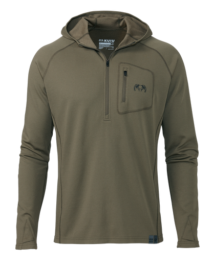 PRO Merino 200 Zip-T Hoodie | Verde