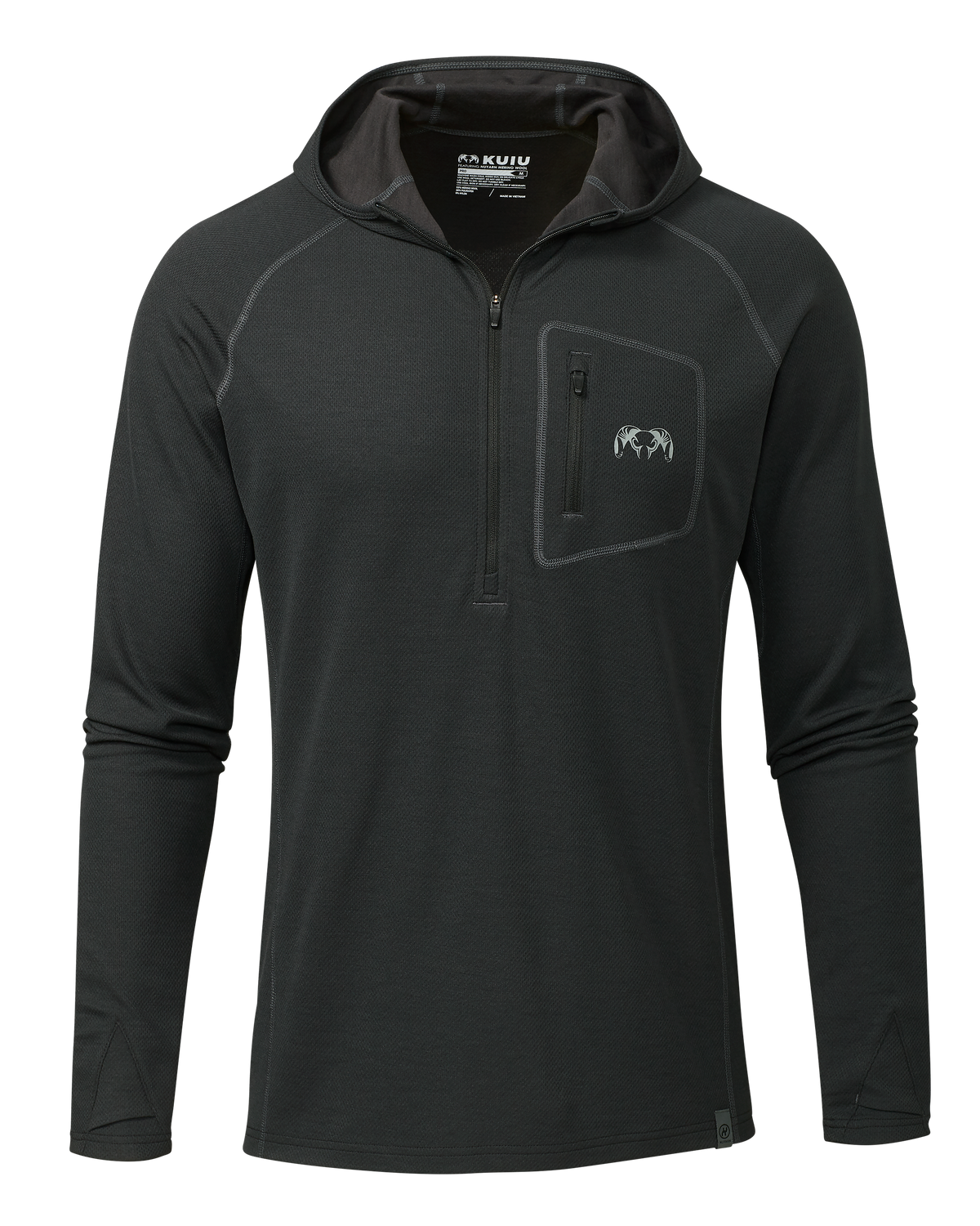 PRO Merino 200 Zip-T Hoodie | Verde