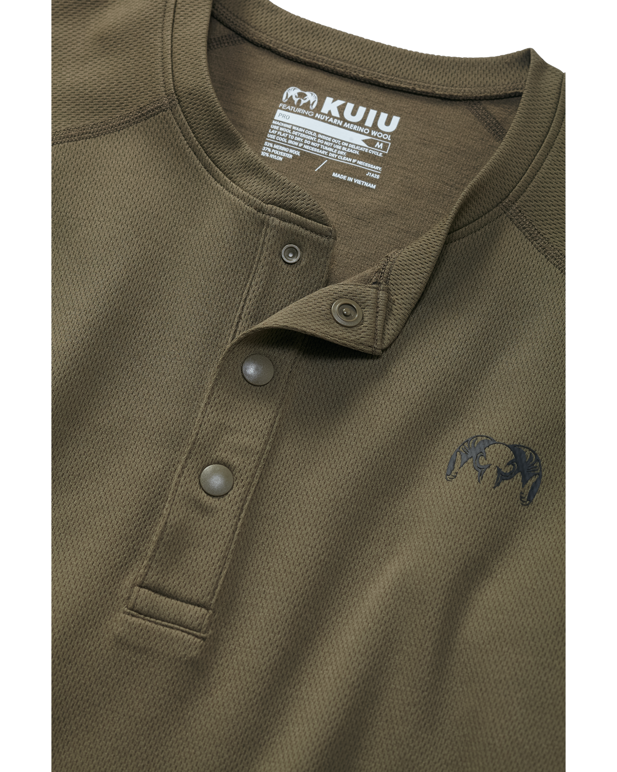 PRO Merino 200 Henley | Gunmetal