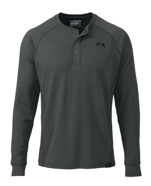 PRO Merino 200 Henley | Gunmetal