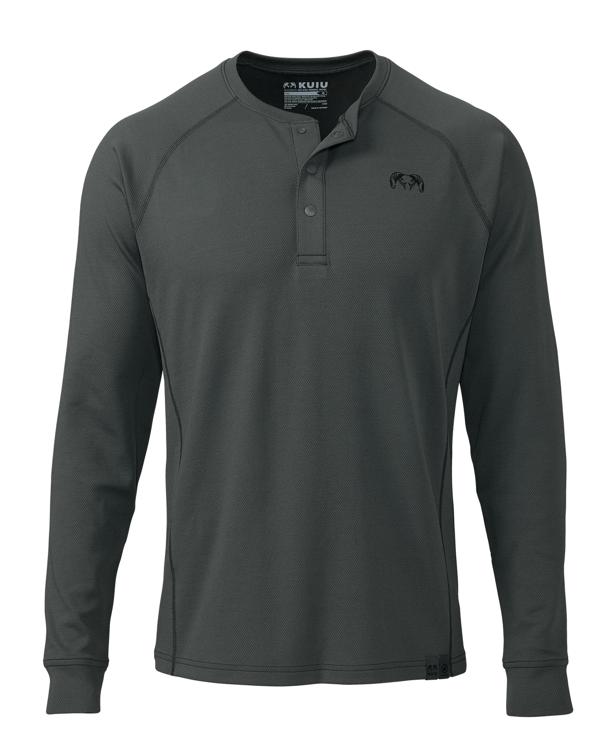 PRO Merino 200 Henley | Ash