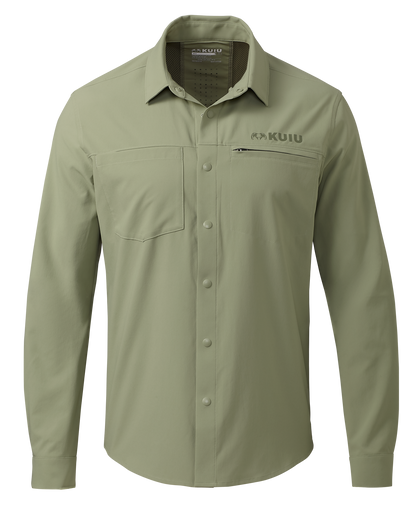 Mesa Vented LS Snap Shirt | Slate