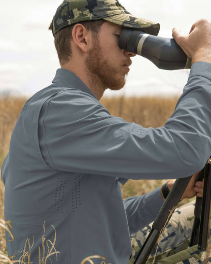 Mesa Vented LS Snap Shirt | Slate