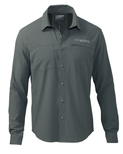 Mesa Vented LS Snap Shirt | Slate