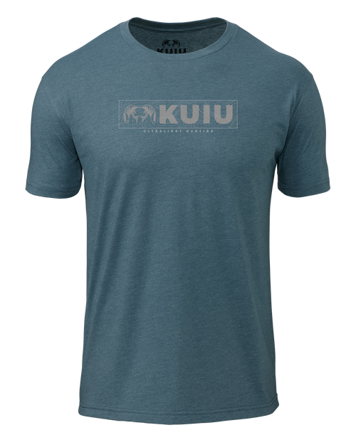 KUIU Topo Block Logo T-Shirt | Indigo