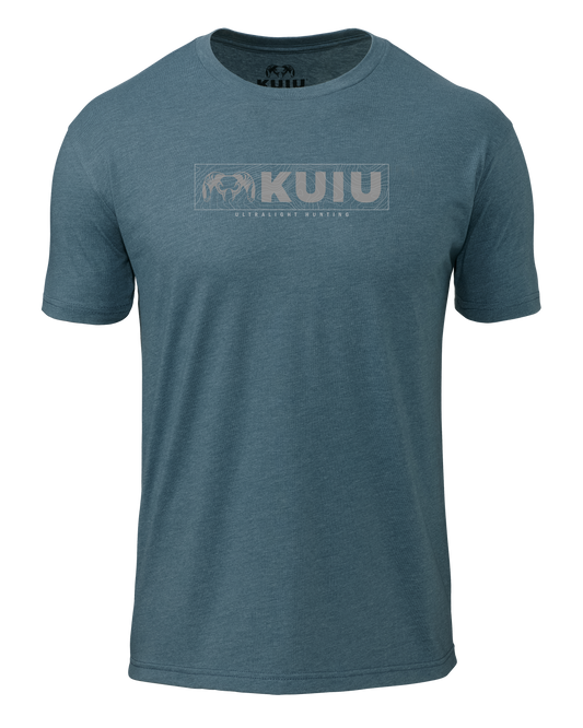 KUIU Topo Block Logo T-Shirt | Indigo
