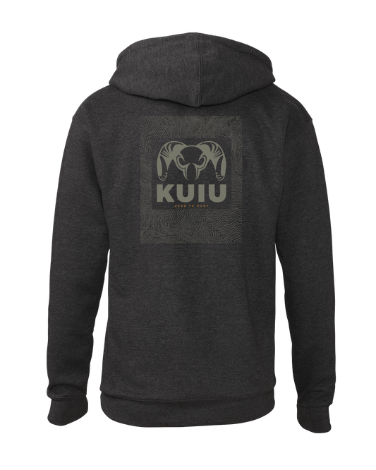 KUIU Topo Back Logo Hoodie | Charcoal