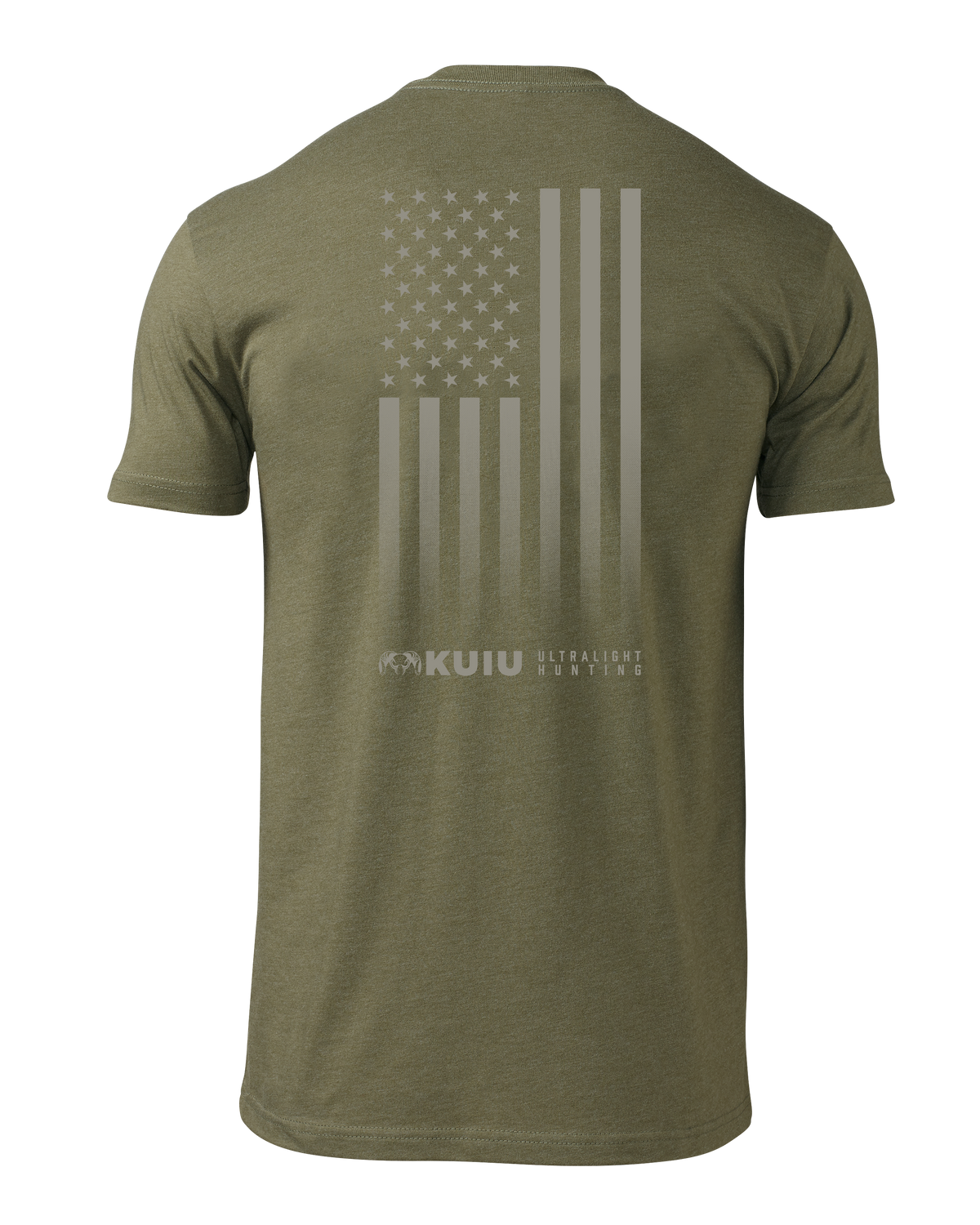 KUIU Vertical Flag Logo T-Shirt | Military Green