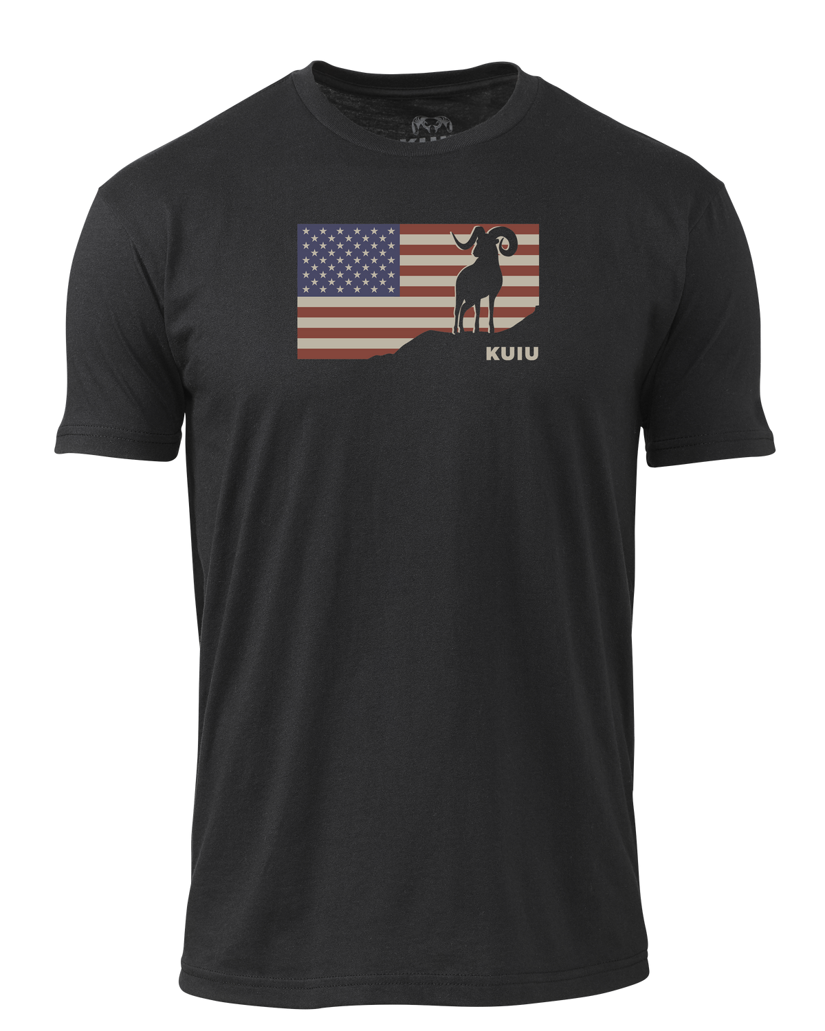 KUIU Ram Flag T-Shirt | Heather Grey