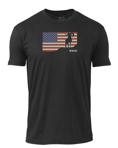 KUIU Ram Flag T-Shirt | Heather Grey