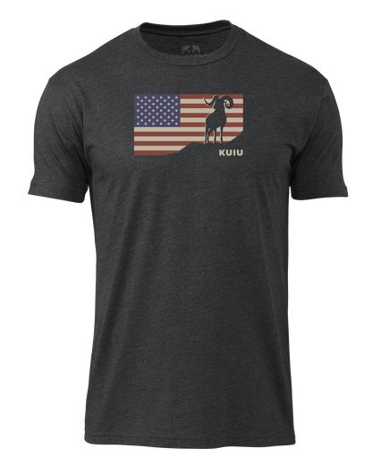 KUIU Ram Flag T-Shirt | Heather Grey