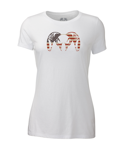 Women's Solid Patriotic Ram T-Shirt | Charcoal