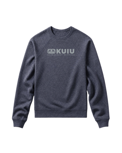 Toddler Block Logo Crewneck Sweatshirt | Heather Navy