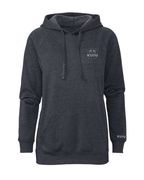 KUIU Women's Ultralight Chest Logo Hoodie | Midnight Heather